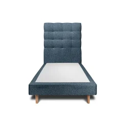Lit avec tête de lit capitonnée et sommier tapissier - Lit en bois massif>Sommeil De Plomb Best