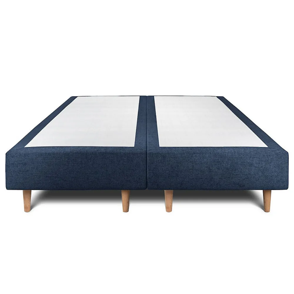 Lit avec tête de lit capitonnée tissu et sommier tapissier - Lit en bois massif>Sommeil De Plomb Hot
