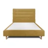 Lit avec tête de lit capitonnée tissu et sommier tapissier - Lit en bois massif>Sommeil De Plomb New