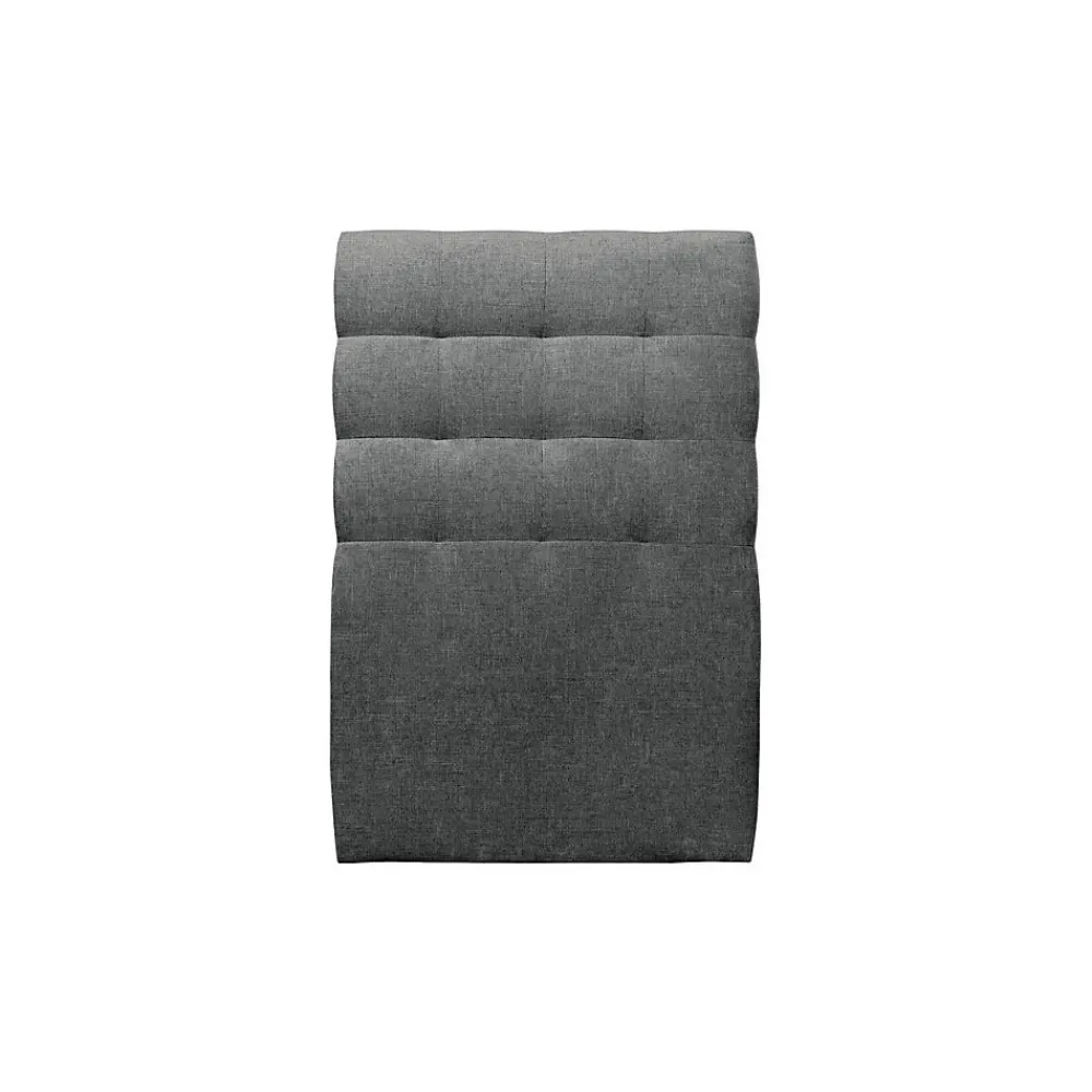 Lit avec tête de lit capitonnée tissu et sommier tapissier - Lit en bois massif>Sommeil De Plomb Sale