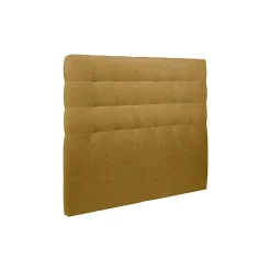 Sommeil De Plomb Lit avec tête de lit capitonnée tissu et sommier kit - Lit en bois massif* Lit Double
