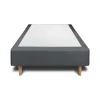 Sommeil De Plomb Lit avec tête de lit capitonnée velours et sommier - Lit en bois massif* Lit Simple