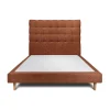Sommeil De Plomb Lit avec tête de lit capitonnée et sommier tapissier - Lit en bois massif* Lit Simple