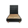 Sommeil De Plomb Lit avec tête de lit capitonnée et sommier kit - Lit en bois massif* Lit Simple
