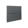Sommeil De Plomb Lit avec tête de lit capitonnée velours et sommier - Lit en bois massif* Lit Simple