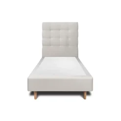 Sommeil De Plomb Lit avec tête de lit capitonnée velours et sommier - Lit en bois massif* Lit Simple