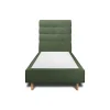 Lit avec tête de lit capitonnée tissu et sommier tapissier - Lit en bois massif>Sommeil De Plomb Sale