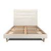 Lit avec tête de lit capitonnée tissu et sommier kit - Lit en bois massif>Sommeil De Plomb Best