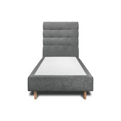 Lit avec tête de lit capitonnée tissu et sommier tapissier - Lit en bois massif>Sommeil De Plomb Hot