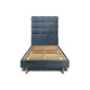 Lit avec tête de lit capitonnée et sommier kit - Lit en bois massif>Sommeil De Plomb Best