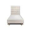 Lit avec tête de lit capitonnée et sommier tapissier - Lit en bois massif>Sommeil De Plomb New