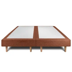 Lit avec tête de lit capitonnée et sommier tapissier - Lit en bois massif><noscript><img width=