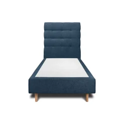 Lit avec tête de lit capitonnée tissu et sommier tapissier - Lit en bois massif>Sommeil De Plomb Hot