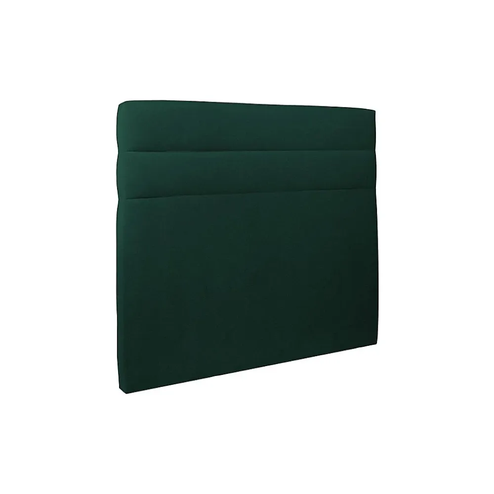 Sommeil De Plomb Lit avec tête de lit lignes velours et sommier tapissier - Lit en bois massif* Lit Double