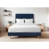 Sommeil De Plomb Lit avec tête de lit lignes velours et sommier kit - Lit en bois massif* Lit Simple