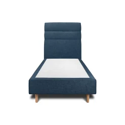 Lit avec tête de lit lignes tissu et sommier tapissier - Lit en bois massif>Sommeil De Plomb New