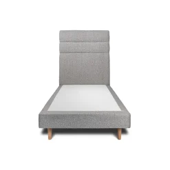 Lit avec tête de lit lignes bouclette et sommier tapissier - Lit en bois massif>Sommeil De Plomb