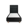 Lit avec tête de lit lignes bouclette et sommier tapissier - Lit en bois massif>Sommeil De Plomb Hot