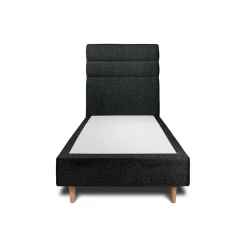 Lit avec tête de lit lignes bouclette et sommier tapissier - Lit en bois massif>Sommeil De Plomb Hot