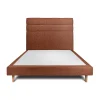 Sommeil De Plomb Lit avec tête de lit lignes bouclette et sommier tapissier - Lit en bois massif* Lit Simple