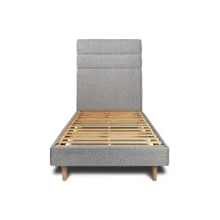 Sommeil De Plomb Lit avec tête de lit lignes bouclette et sommier kit - Lit en bois massif* Lit Simple
