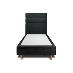 Sommeil De Plomb Lit avec tête de lit lignes bouclette et sommier tapissier - Lit en bois massif* Lit Simple