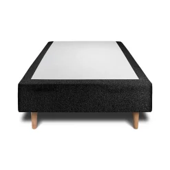 Sommeil De Plomb Lit avec tête de lit lignes bouclette et sommier tapissier - Lit en bois massif* Lit Simple