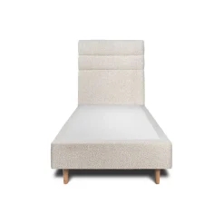 Sommeil De Plomb Lit avec tête de lit lignes bouclette et sommier tapissier - Lit en bois massif* Lit Simple