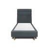 Lit avec tête de lit lignes velours et sommier tapissier - Lit en bois massif>Sommeil De Plomb Clearance