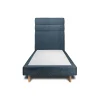 Lit avec tête de lit lignes bouclette et sommier tapissier - Lit en bois massif>Sommeil De Plomb Online