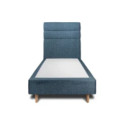 Sommeil De Plomb Lit avec tête de lit lignes bouclette et sommier tapissier - Lit en bois massif* Lit Simple