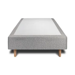 Sommeil De Plomb Lit avec tête de lit lignes bouclette et sommier tapissier - Lit en bois massif* Lit Simple