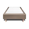 Sommeil De Plomb Lit avec tête de lit lignes velours et sommier tapissier - Lit en bois massif* Lit Simple