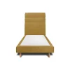 Lit avec tête de lit lignes tissu et sommier tapissier - Lit en bois massif>Sommeil De Plomb Clearance