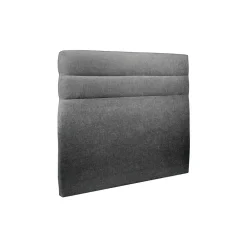 Sommeil De Plomb Lit avec tête de lit lignes tissu et sommier kit - Lit en bois massif* Lit Double