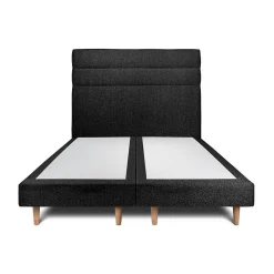 Lit avec tête de lit lignes bouclette et sommier tapissier - Lit en bois massif>Sommeil De Plomb New