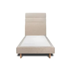 Sommeil De Plomb Lit avec tête de lit lignes tissu et sommier tapissier - Lit en bois massif* Lit Simple