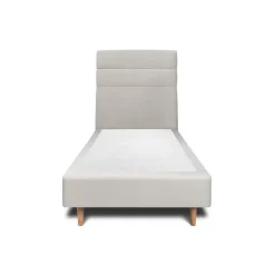 Lit avec tête de lit lignes velours et sommier tapissier - Lit en bois massif>Sommeil De Plomb Hot