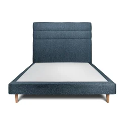 Sommeil De Plomb Lit avec tête de lit lignes bouclette et sommier tapissier - Lit en bois massif* Lit Double