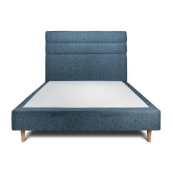 Sommeil De Plomb Lit avec tête de lit lignes bouclette et sommier tapissier - Lit en bois massif* Lit Double