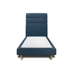 Sommeil De Plomb Lit avec tête de lit lignes tissu et sommier tapissier - Lit en bois massif* Lit Simple