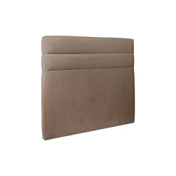 Lit avec tête de lit lignes velours et sommier tapissier - Lit en bois massif><noscript><img width=