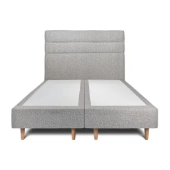 Sommeil De Plomb Lit avec tête de lit lignes bouclette et sommier tapissier - Lit en bois massif* Lit Double