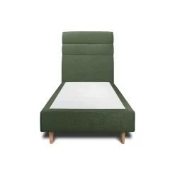 Sommeil De Plomb Lit avec tête de lit lignes tissu et sommier tapissier - Lit en bois massif* Lit Simple