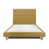 Lit avec tête de lit lignes tissu et sommier tapissier - Lit en bois massif>Sommeil De Plomb Hot