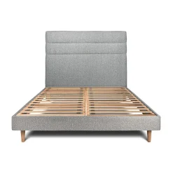 Sommeil De Plomb Lit avec tête de lit lignes bouclette et sommier kit - Lit en bois massif* Lit Simple