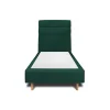 Sommeil De Plomb Lit avec tête de lit lignes velours et sommier tapissier - Lit en bois massif* Lit Simple