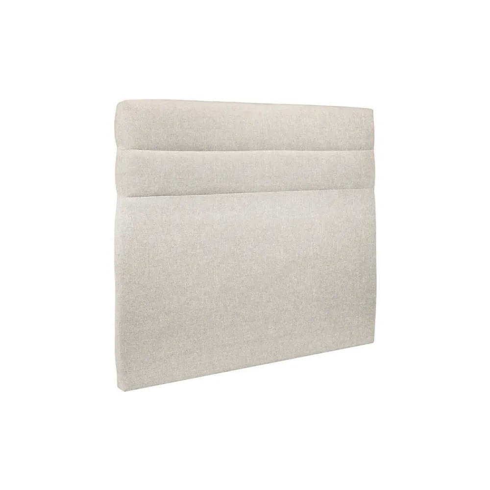 Lit avec tête de lit lignes tissu et sommier tapissier - Lit en bois massif>Sommeil De Plomb Outlet