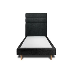 Sommeil De Plomb Lit avec tête de lit lignes bouclette et sommier tapissier - Lit en bois massif* Lit Simple