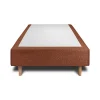 Sommeil De Plomb Lit avec tête de lit lignes bouclette et sommier tapissier - Lit en bois massif* Lit Simple